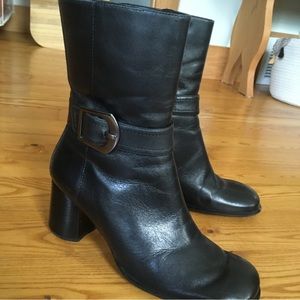 Harley Davidson mid calf moto buckle boots